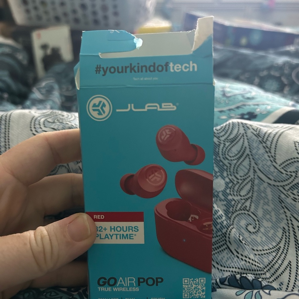 JLab Go Air Pop True Wireless Earbuds - Red
